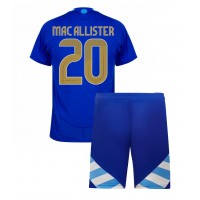 Argentína Alexis Mac Allister #20 Vonkajší Detský futbalový dres Copa America 2024 Krátky Rukáv (+ trenírky)
